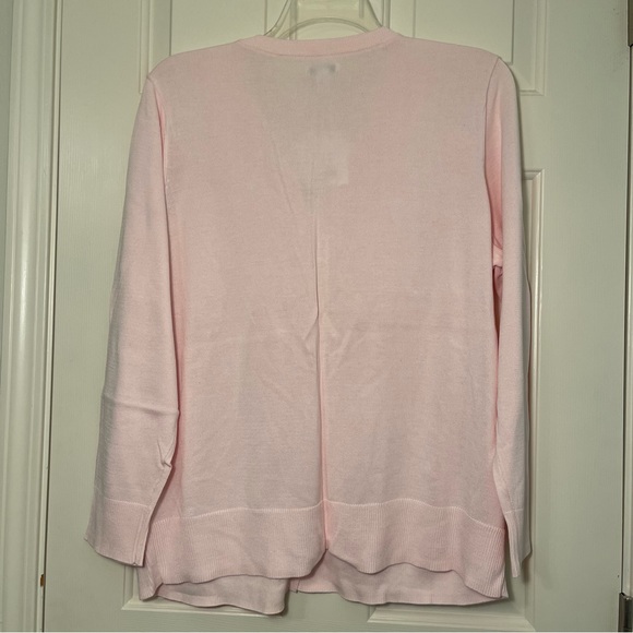 CROFT & BARROW Pink Cardigan Button Down Long Sleeve Top Sweater Plus Sz 2X NEW - Picture 4 of 8
